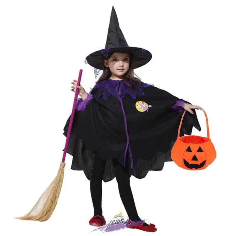 

Children's Performance Costume Witch Robe Cosplay Outfit Little Witch Par Performance Clothes Girls' Fairy T Theme