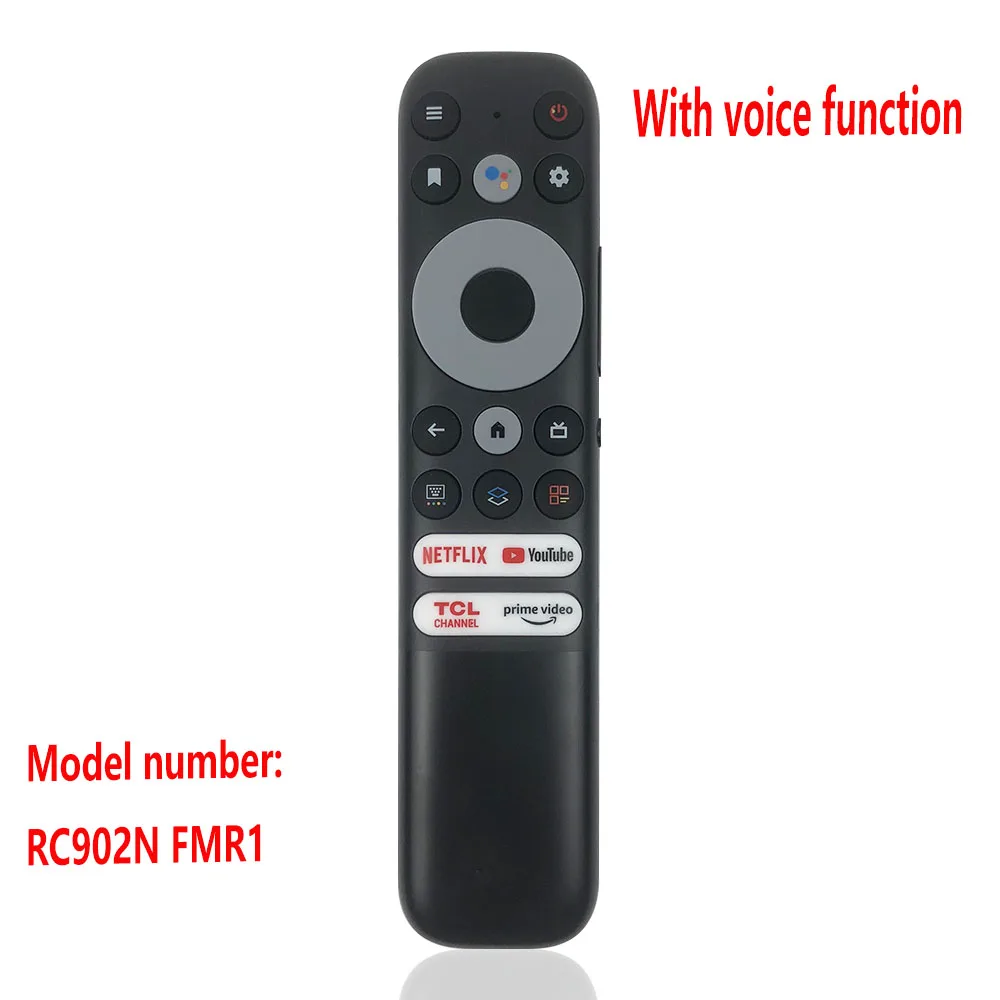 جهاز التحكم عن بعد الصوتي الأصلي ، TCL S546 R646 QLED 4K UHD التلفزيون الذكي ، RC902N ، FMR1 ، 43 ، 50 ، 55 ، 55 ، 65 ، 75R646 ، 55 ، 65 ، 75S546