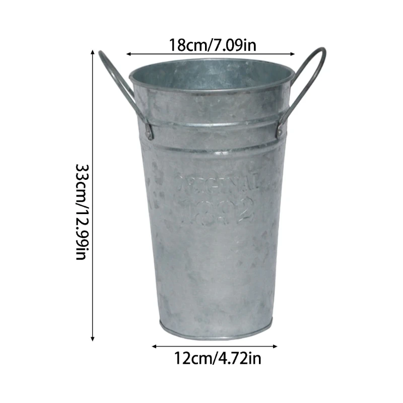  3Pcs Iron Succulents Planter Lightweight Outdoor Decoration Farmhouse Vase