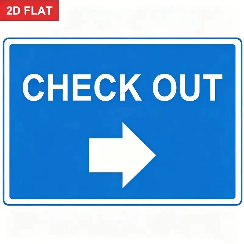 Street Sign Warning Plaque Check Out Black on White W Right Arrow Metal for Wall Decor 8X12 Inches Office Signs Outdoor And Indo