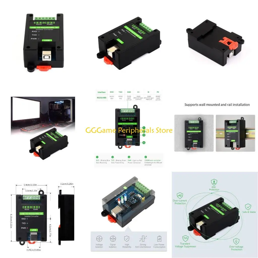 

U55B Professional USB to RS232/485 Converter Industrial USB Conversion Modular