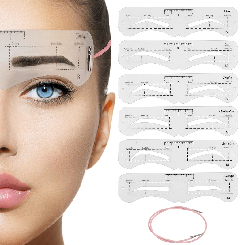 Eyeblogugshaper-Outils de maquillage, galets pour flèche, ensemble de forme de cils, accessoires de maquillage, modèle pour délimiter les yeux, MR03, 6 styles