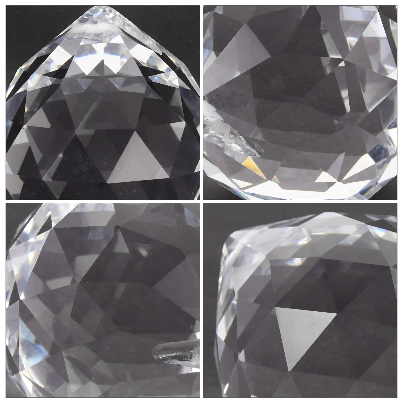 

10Pcs Crystal Ball Lamp Accessories Clear Hanging Crystal Prisms for Sun Catchers Chandelier Decorative DIY Pendant Home Wedding