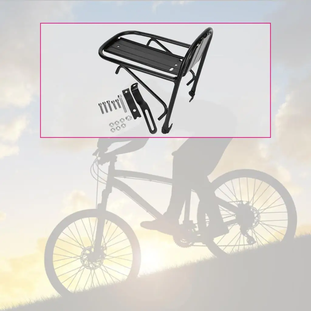 Universal Bike Front Cargo Rack, 15kg Capacidade, Adulto Bikes Suporte, Acessório Ciclo