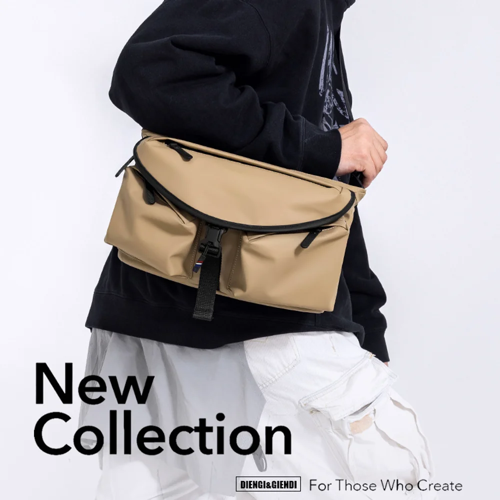 

Men's crossbody bag trend waterproof fashion street backpack commuting cycling mailman bag leisure motorcycle bag
