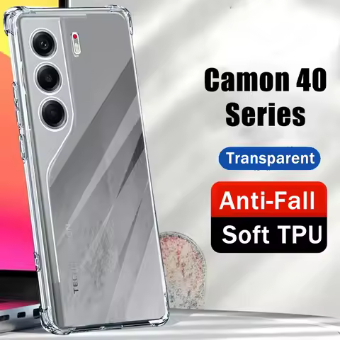 For Tecno Camon 40 Case Transparent Shockproof Cover Camon40 Pro Camon40Pro 40Pro 4G 5G Camera Protector Back Fundas Soft Shell