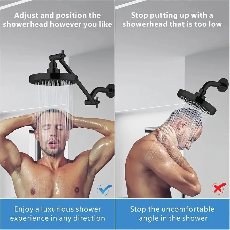 Verstellbarer Duschkopf-Verlängerungsarm 11 Zoll ABS Anti-Leck Dusch-Verlängerungsarm Badezimmer-Hardware-Zubehör – Detail 6