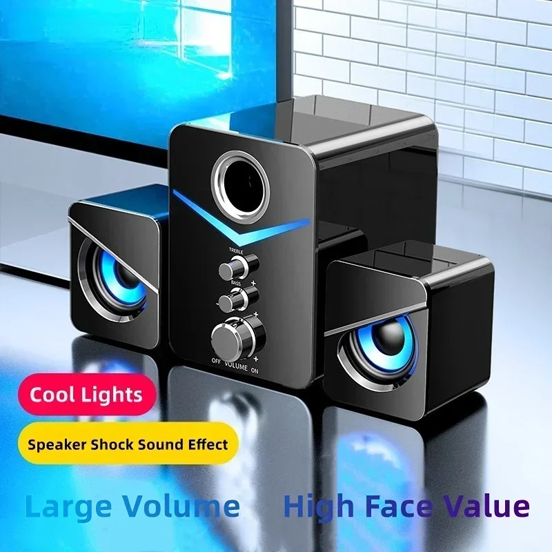 Multi-media Theater Sound System Mini Speakers Speaker Home for PC Phone Desktop Computer MP3 Player Audio Bluetooth  Subwoofer