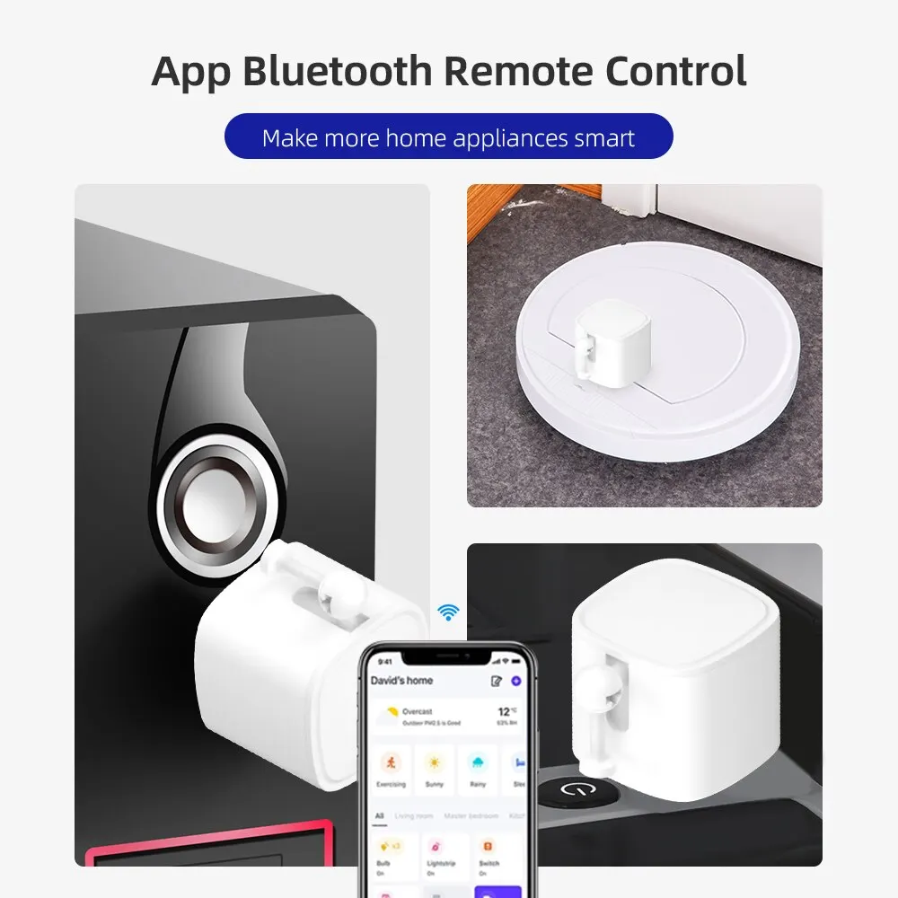 Tuya Finger Robot Switch Smart Home Bluetooth-compatible Mechanical Arms Bot Button Pusher Smart Life App Voice Control