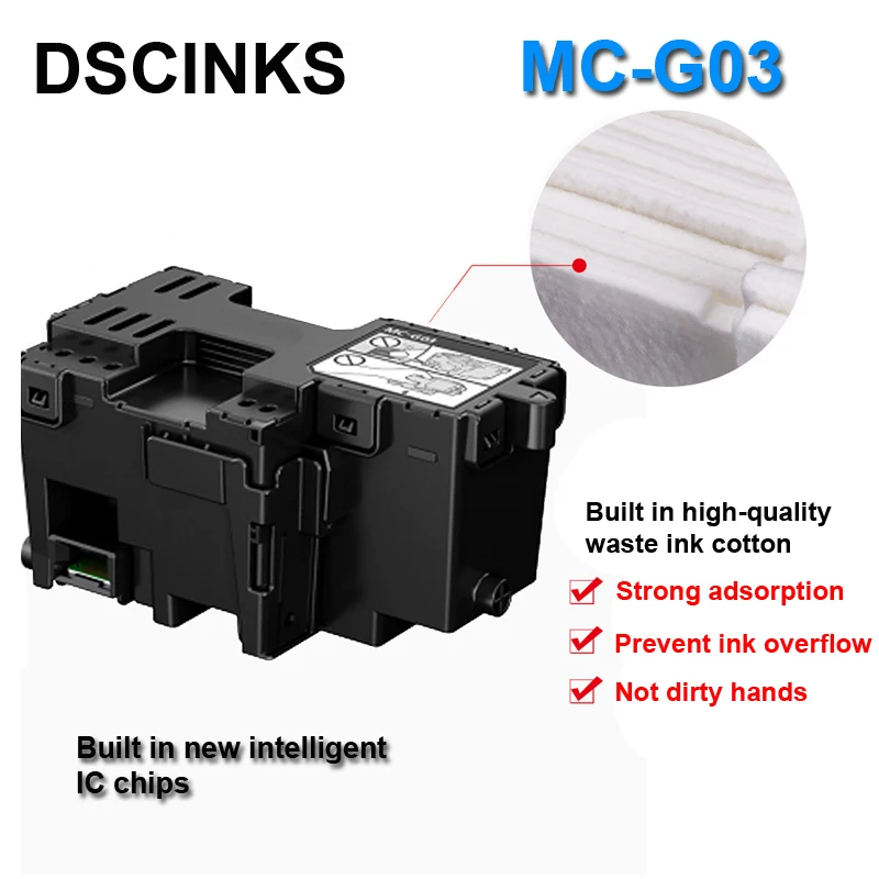 

Резервуар для обслуживания Canon MC-G03 для принтера Canon GX3010 GX4010 GX3020 GX4070 GX3080 GX4080 GX3090 GX4030 GX3040 GX4040 GX4050
