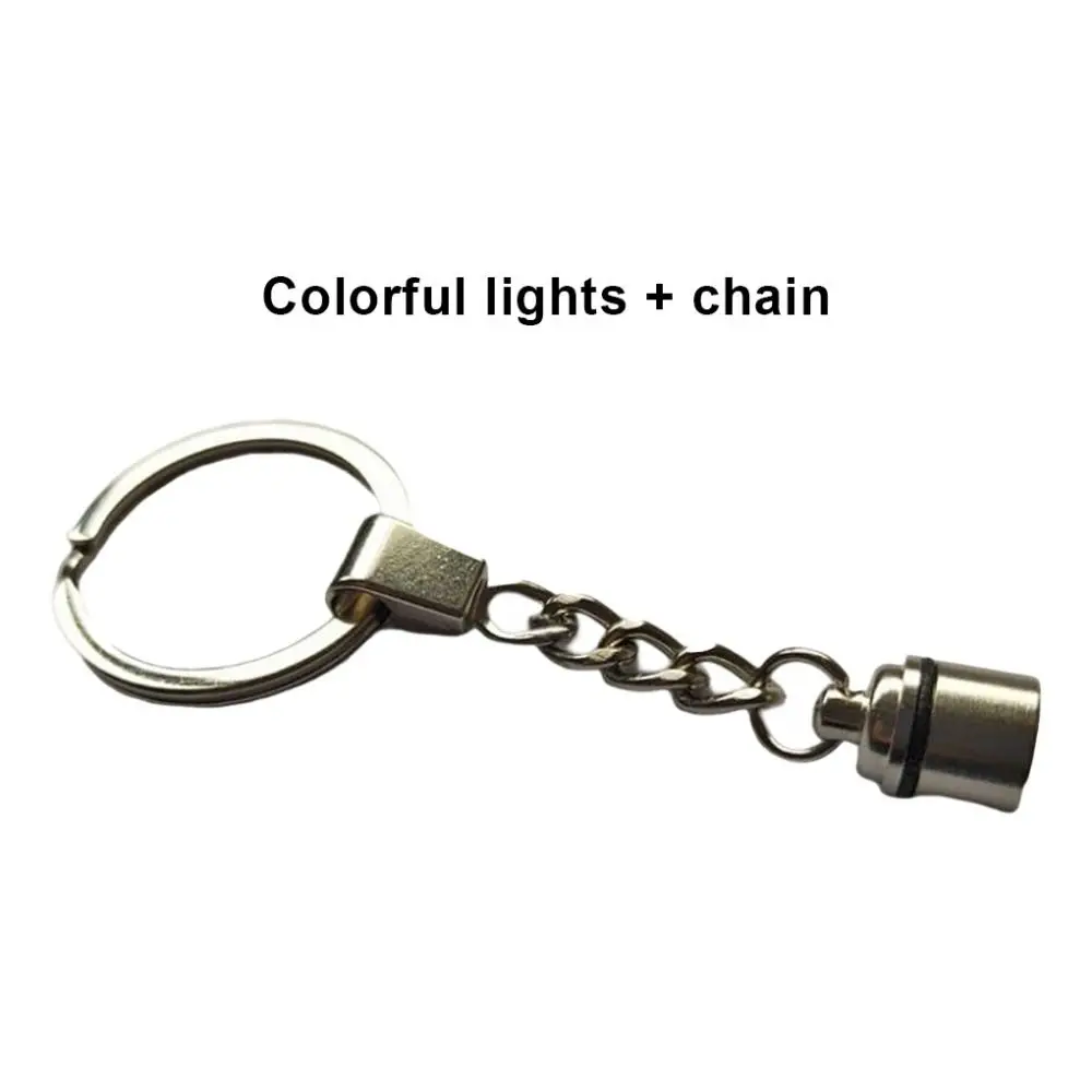 10 Pcs Zinc Alloy Small LED Lights Keychain Decorative High Brightness Key Chain Light Glow Flashlight Keys Accessory Gift