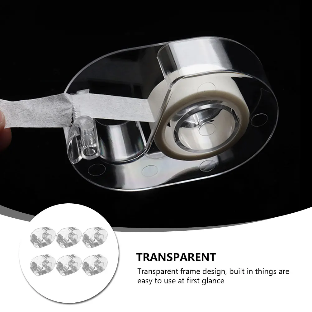 6 Pcs Eyelash Tape Cutter Cutting Tool Dispenser Acrylic Extensions Portable Individual Use