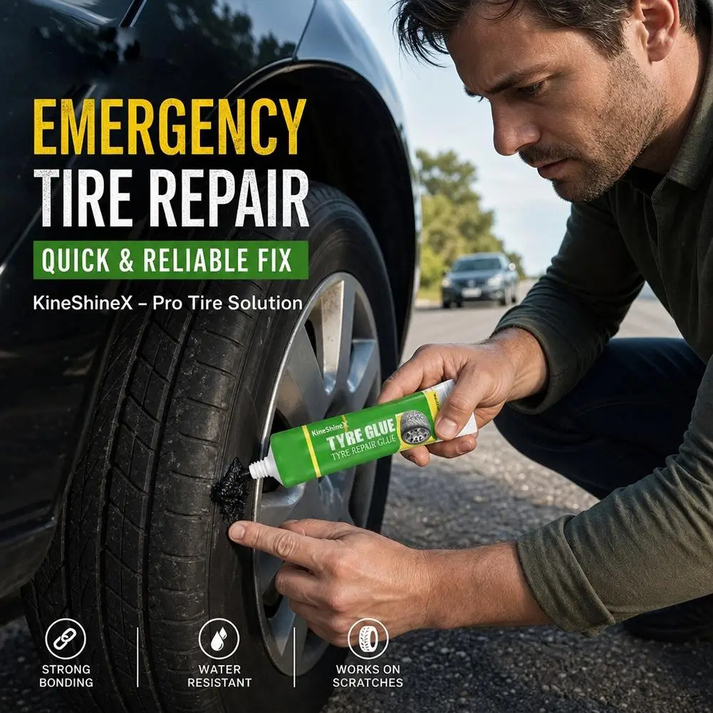 Black Tire Repair Glue Instant Liquid Strong Rubber Glues For Cars/Motorcycles/Bicycles Wear-resistant Rubber Non-corrosive