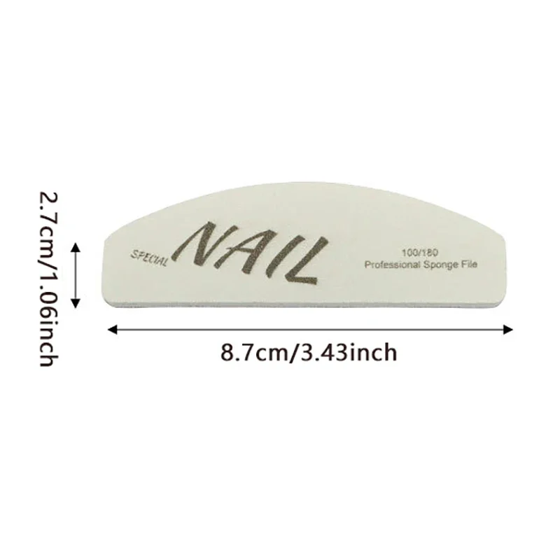 1 ชิ้นมินิเล็บไฟล์บัฟเฟอร์กรวดสองด้าน 100/180 Emery Board เล็บเครื่องมือสําหรับเล็บ/จัดแต่งทรงผมเล็บอะคริลิค