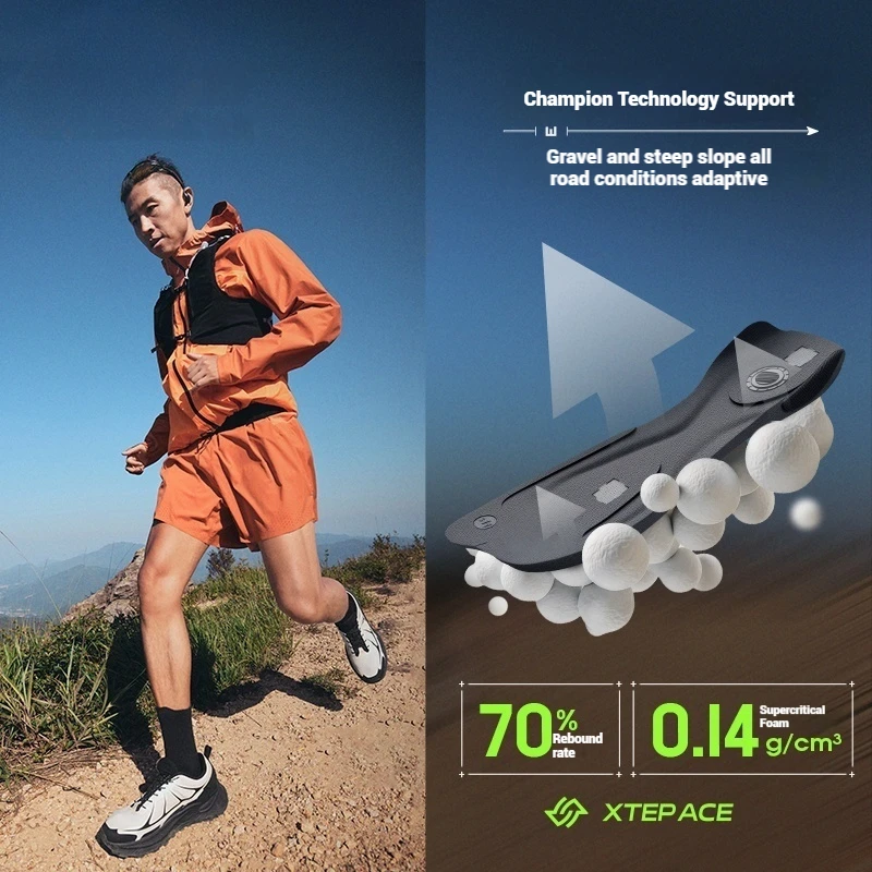 Xtep Chase Mountain Men's Hiking Shoes 2025 Summer Anti-slip
