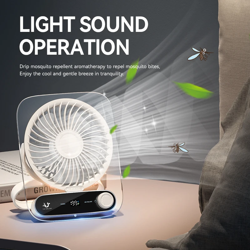 

2025 New USB Desk Fan, Portable & Rechargeable, Ultra-Thin Handheld/Wall-Mounted Mini Fan, Quiet 3 Speeds for Home/Dorm/Office