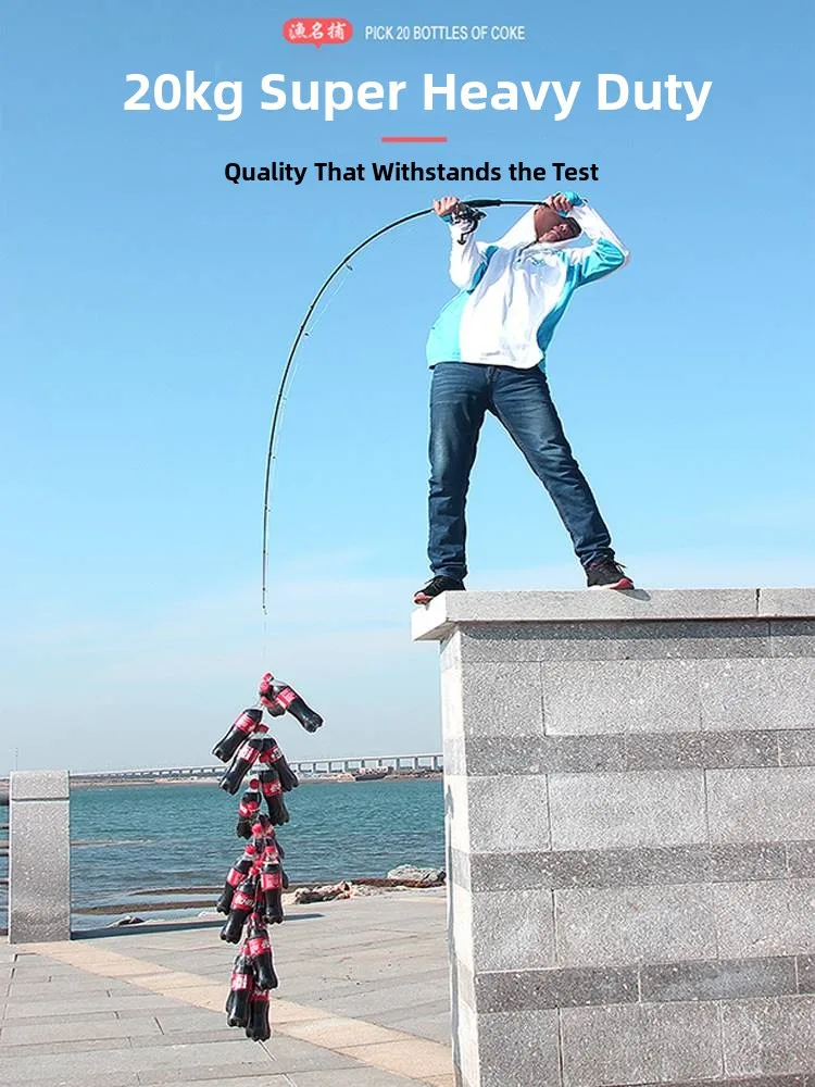 طقم صنارة صيد من ألياف الكربون بطول 2.7 متر، مقبض على شكل مسدس، لصيد الأسماك في البحر، صنارة صيد طويلة المدى، طقم صنارة صيد س... #4