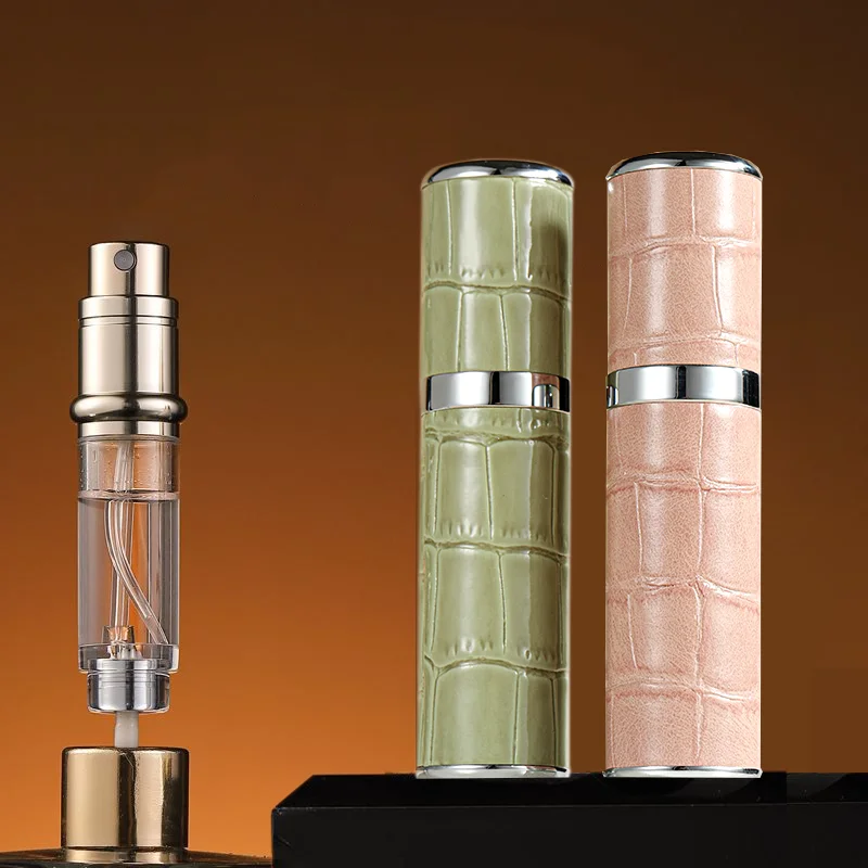 

5ml Perfume Atomizer Portable Liquid Container for Cosmetics Traveling Mini Leather Spray EmptyRefillable Leather Perfume Bottle