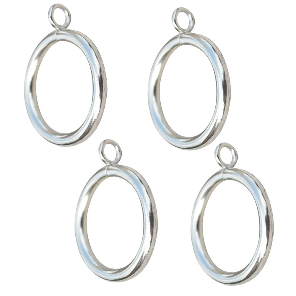 

14pcs Curtain Rings Metal 3 8cm Inner Diameter 0 4cm Thread Silver Electroplated Shower Home Decor Hardware Hooks