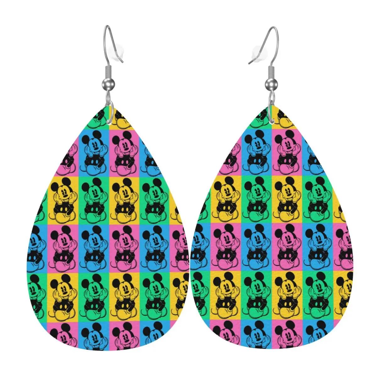 

Серьги-подвески на заказ, коллаж Микки Мауса, кожаные серьги-капли, аниме, мультфильм, ПВХ, кожа, для подарков, изящные украшения