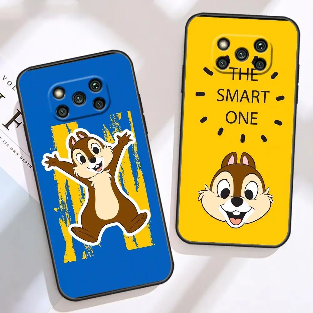 Casing ponsel Chip tupai dan Dale, untuk Xiaomi 9 10T 11 12T 13 POCO F3 F4 F5 F6 X3 X4 X5 M3 M4 M5 M6 PRO GT casing Funda Shell