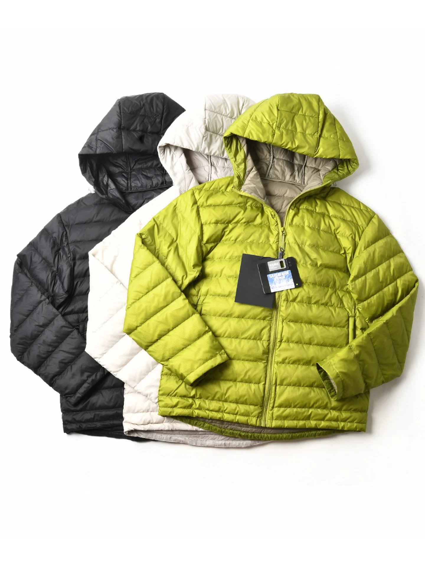 New American Style Men's down Jacket Lightweight Windproof Warm Casual Hooded Ribbed Duck down Coat Autumn Winter Fashion Urban