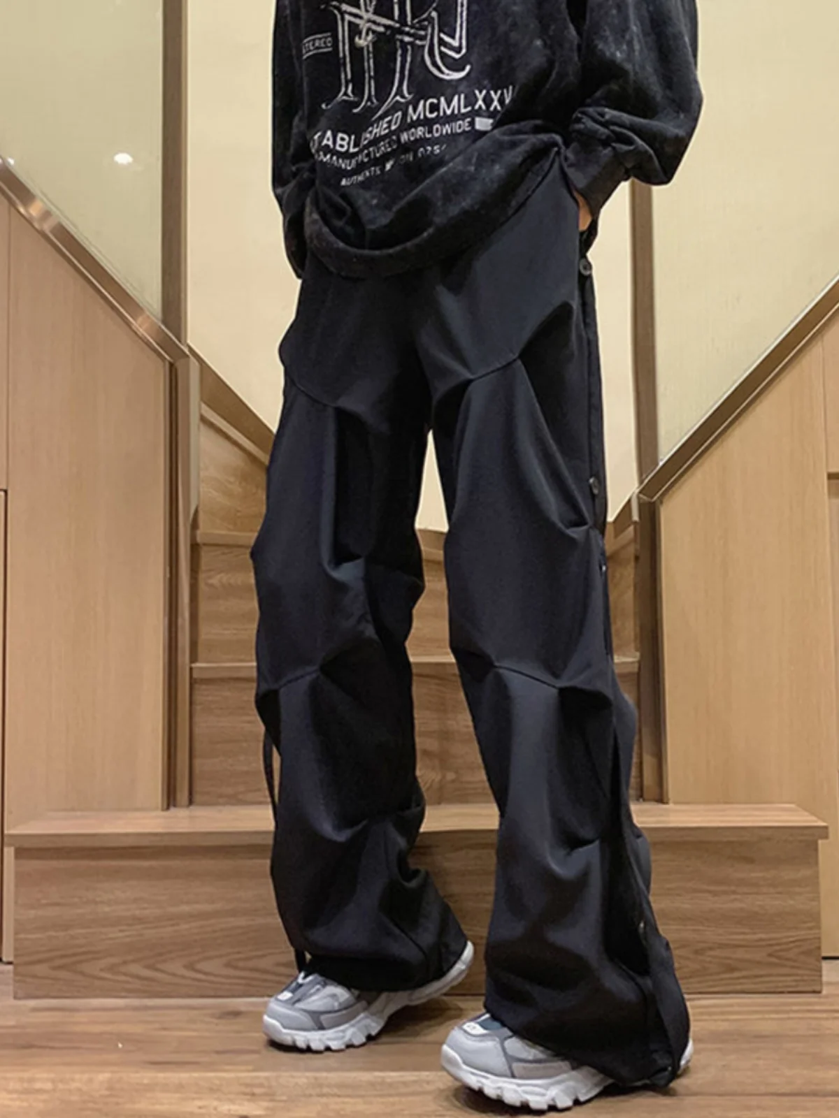 

Мужские повседневные брюки Cleanfit в американском стиле, весенне-осенние, прямые, с карманами, рабочие, удобные, свободного кроя, длинные