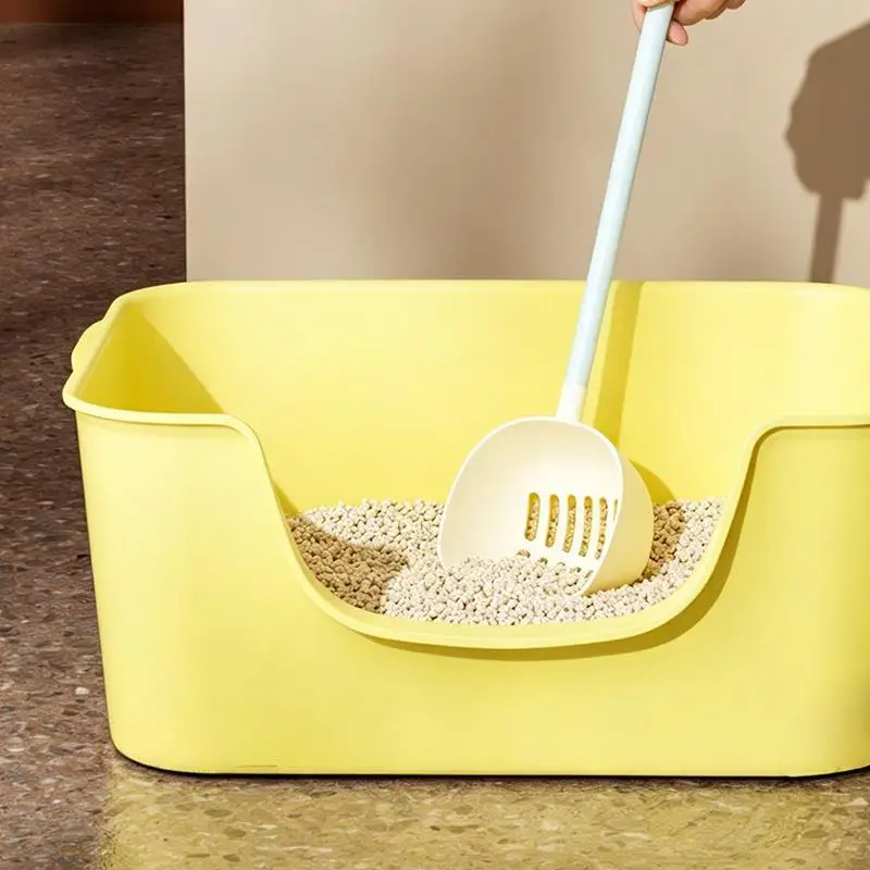 New Extended Long Handle Cat Litter Scoop Large Size: Small Hole Sand Shovel Special Cleaning Tool Box