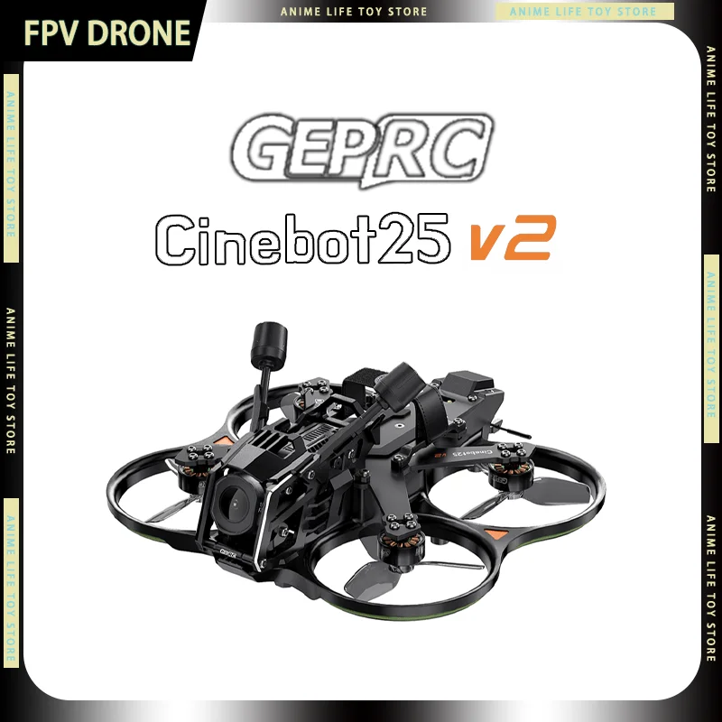 

Дрон GEPRC Cinebot25 V2 FPV, 2,5 дюйма, ELRS 2,4 ГГц, O4 Pro, 4K 120 кадров/с, 35A ESC AIO с встроенным видеопередатчиком, подарок для детей