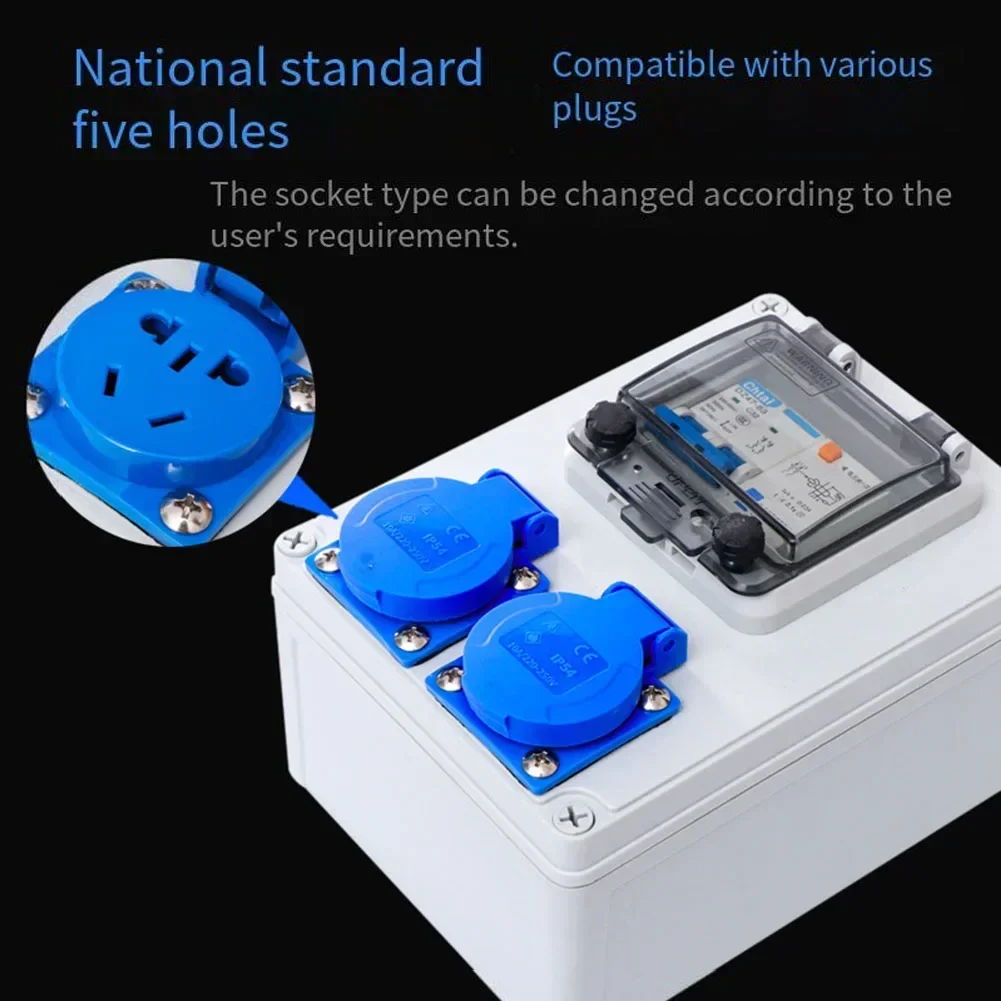 

Fireproof Construction Power Distributor Wall Power Distributor with Switch 10A 250V 2P for Enhanced Safety Measures