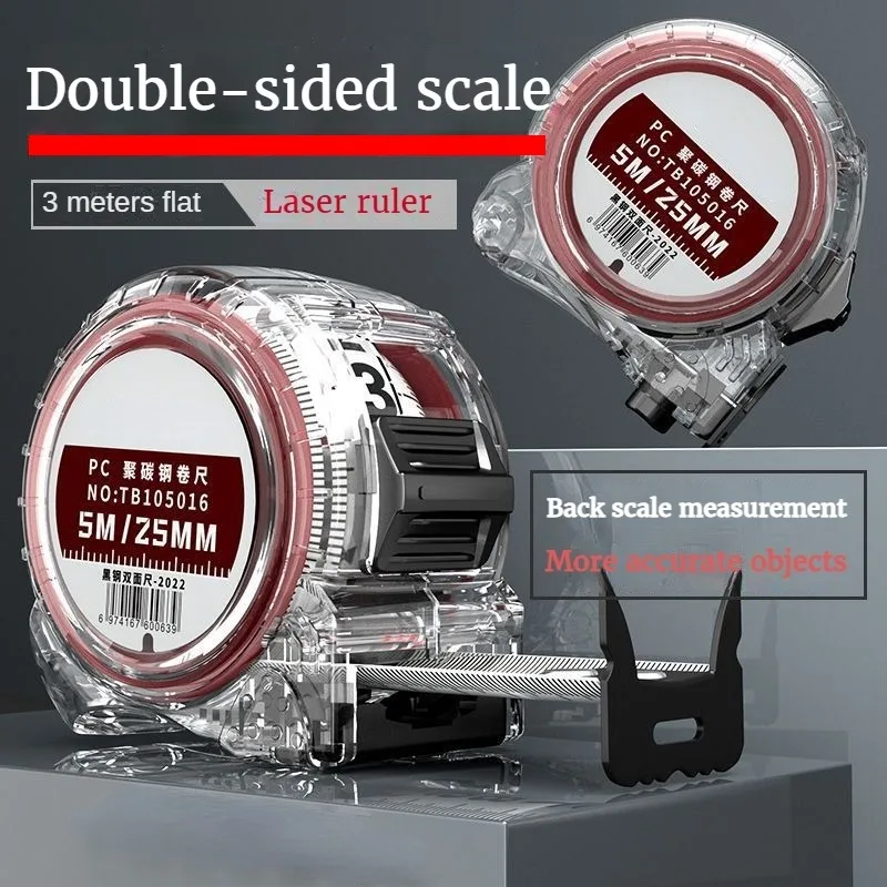 Odporna na zużycie stalowa taśma miernicza Wysuwana, precyzyjna taśma miernicza LaserInkjet Code BoxRuler Narzędzie pomiarowe Miernik Linijka