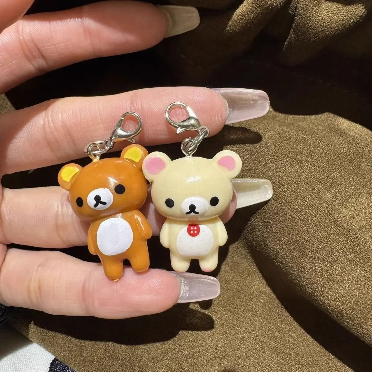 Niedlicher Rilakkuma-Puppen-Schlüsselanhänger, Kawaii-Cartoon im japanischen Stil, Rucksackanhänger, Handyhüllen-Dekoration, Zubehör, Geschenk, Spielzeug – Detail 11