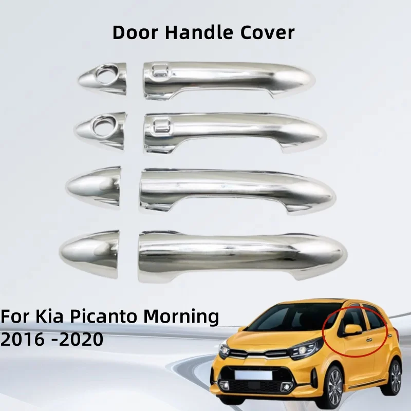 

Car Stickers Cars Accessories ABS plastic Car Exterior Door Handle Cover For Kia Picanto Morning 2016 2017 2018 2019 2020