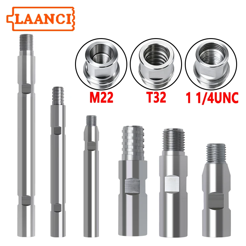 

LAANCI Diamond Core Bit Extension Rod 100-1000mm Thread 1 1/4UNC M22 T32 Connecting Rod For Drill Adapters Power Tools Hot Sale