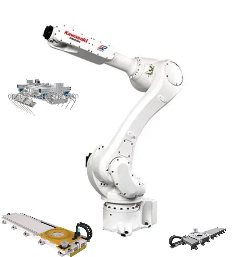 Food Processing Line Robot with Vacuum Sucker for Picking Carton Boxes, Handling and Stacking in Warehouse