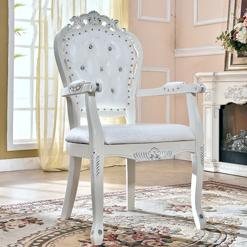 

Accent Wooden Dining Chairs Wedding Vanity Throne Luxury Lounge Unique Dining Chairs High Sillas Para Comedor Home Furniture