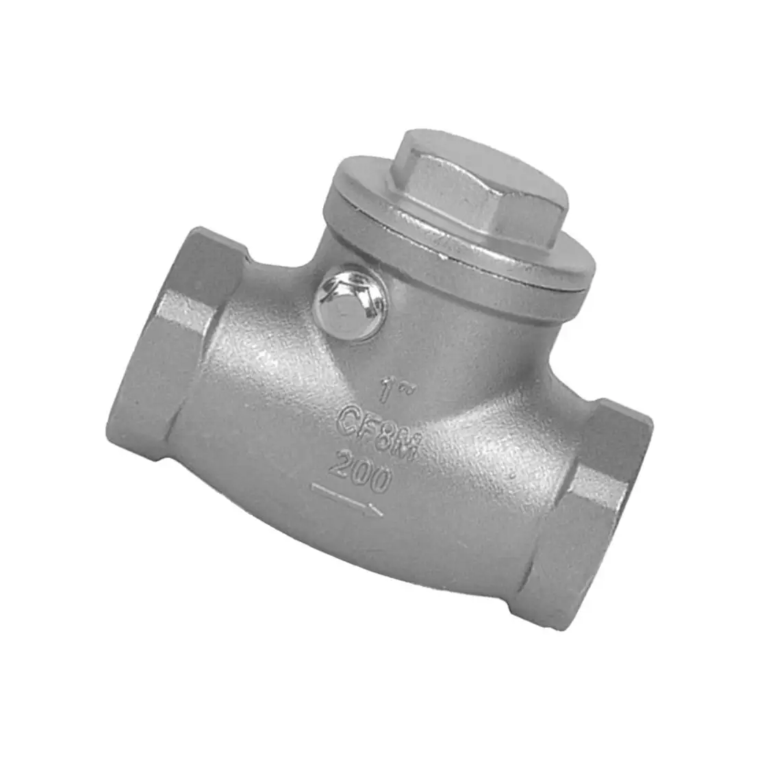 

Universal 1 Inch Silver 201 Stainless Steel Threaded Horizontal Swing Check Valve