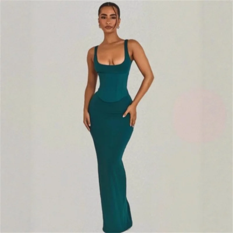 White Satin Women Prom Dress Corset Top Bra Long Sheath Party Gown Sexy Stripe Sleeveless Lace Up Back Holiday Birthday Robe