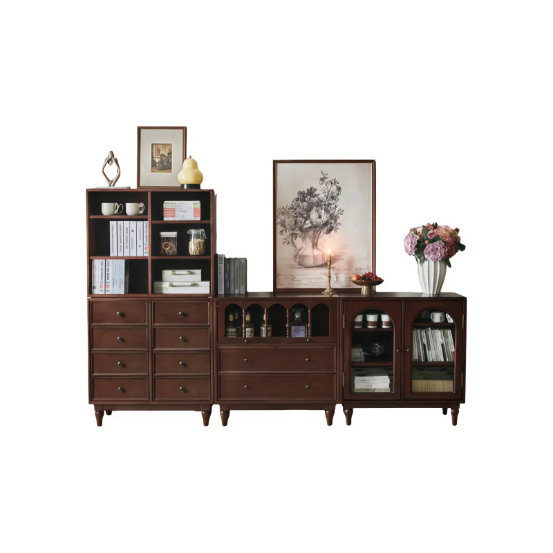 

Тумба под телевизор в средневековом французском стиле, массив дерева, напольный буфет для гостиной, новая модульная комбинация