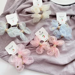 1 Pcs Children Cute Cartoon Bow Elastic Hair Bands Baby Girls Sweet Scrunchies Rubber Bands Kids Hair Accessories