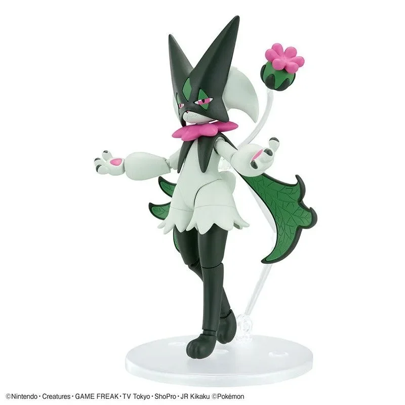Original bandai pokemon figuras meowscarada anime figura de ação montagem simples modelo colecionável ornamentos modelo brinquedos