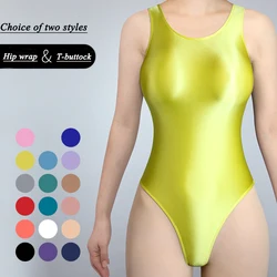 Summer Swimming Bath Women Sexy tight gloss gloss opaque swimsuit a tank top oil gloss dead tank Water Beach SPA swimsuit