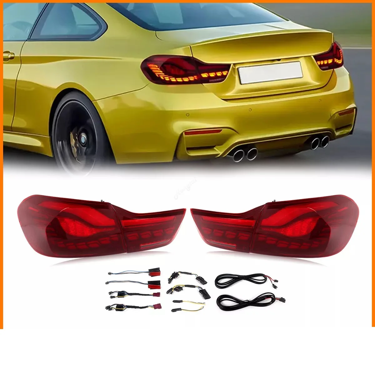 

Задний фонарь в сборе для BMW 4 серии 2014-2020 гг. Модифицированный задний фонарь F32 M4 GTS Светодиодный ходовой фонарь рулевого управления, стоп-сигнал
