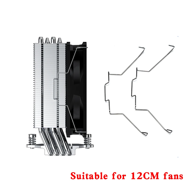2PCS/lot 80/90/120MM Cooler Fan Buckle Computer CPU Cooling Fan Clips 304 Stainless Steel Wire Fastener Buckle Bracket