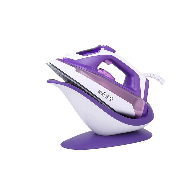 2400W Powerful Cordless Steam Iron Electric Clothes Steamer with Base Overheat Protection Anti-Drip Self-Clean Features