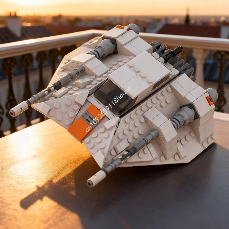 

474 детали MOC Snowspeeder T Airspeeder Star Battle: Конструктор, модель для сборки, игрушка, рождественский подарок, идея для самостоятельной сборки, подарок на день рождения