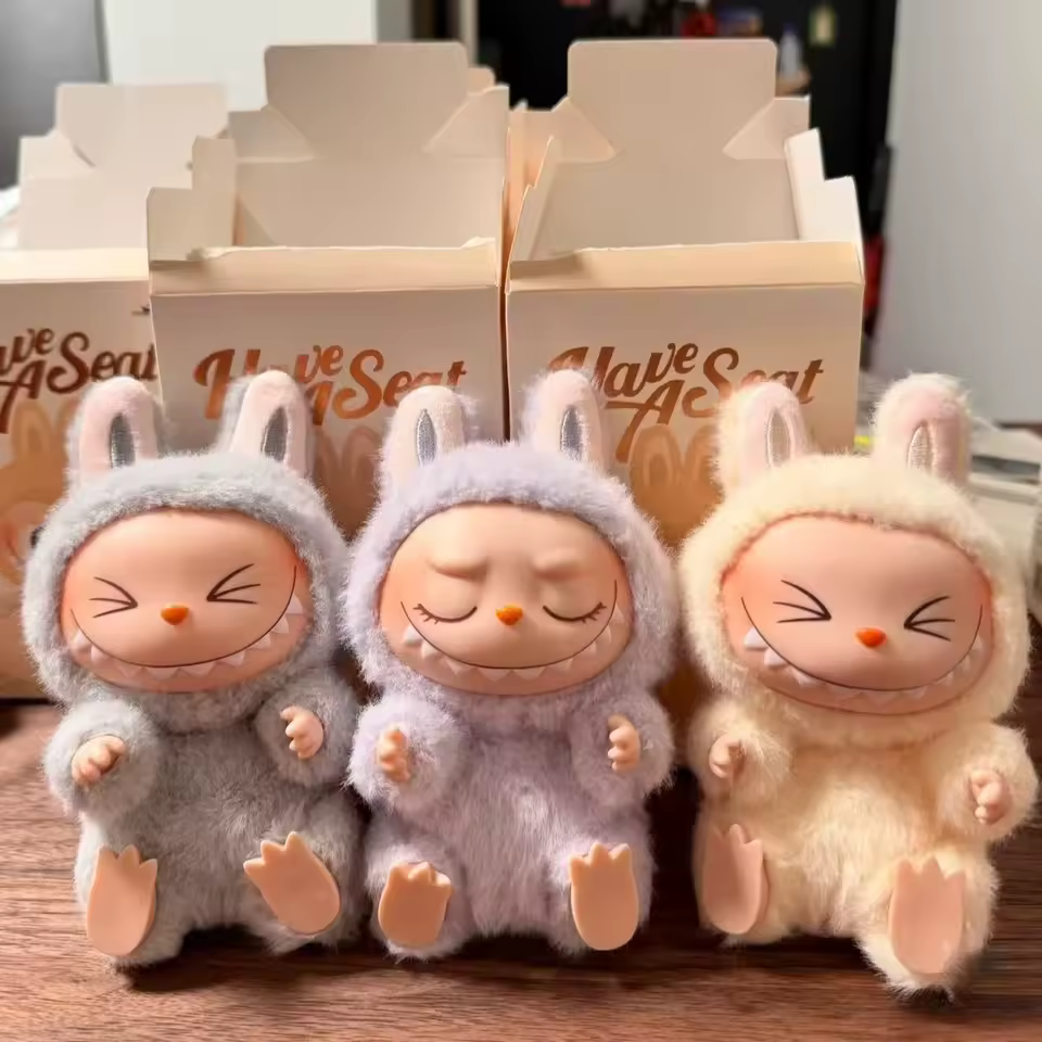 High Quality Anime Figure Labubu Have A Seat Series Blind Box Vinyl Pendant Plush Doll Model Cute Monster Keychain Toy Gift - AliExpress 26