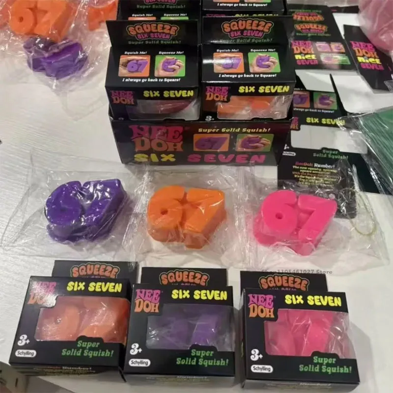 New Nee Doh 67 Sets of TPR Decompression Toys, Fidget Toys Squirrel Squeeze Toys Squishies Sensory Toy Antiestres Mochi Squishy view 2