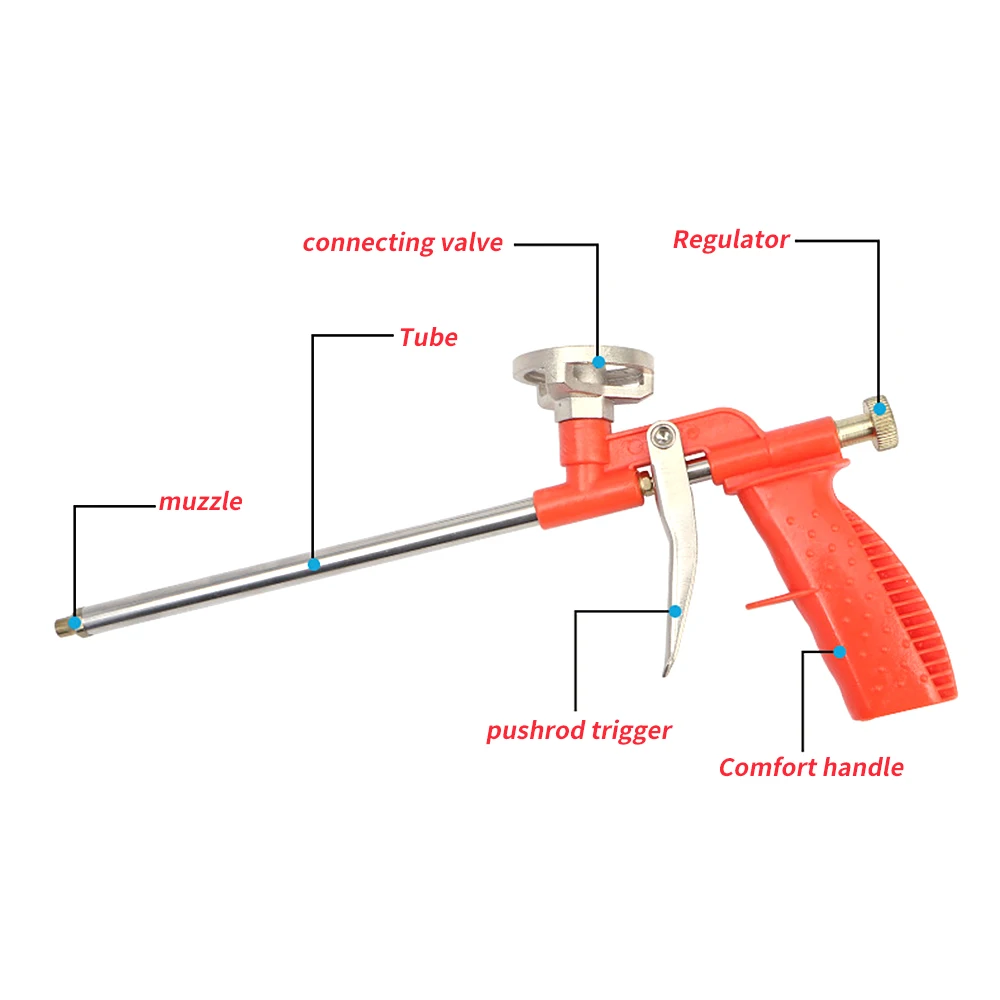 Imagem -05 - Pistola de Pulverização de Expansão de Espuma Pistola de Calafetagem de Pulverizador de Metal de Espuma de Poliuretano para Enchimento Vedação Ferramentas de Renovação de Casa