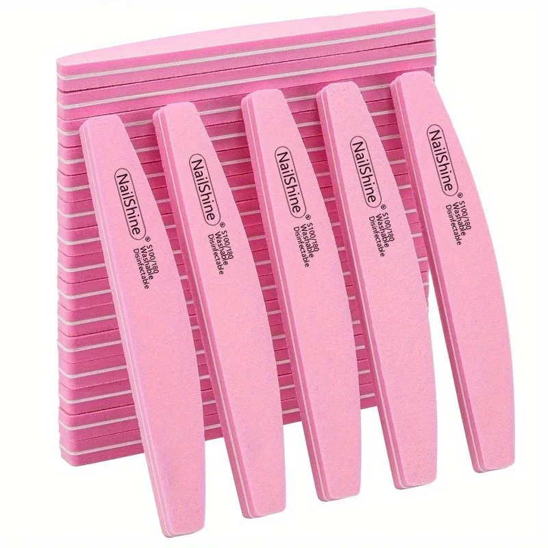 2/5/10PCS Professional Double-sided Nail File Block Colorful Sponge Nail Polish Buffing Sanding Buffer Strip Polishing Pedicure